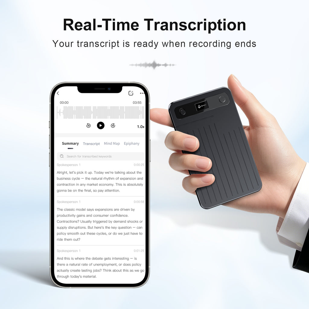 Note Pro AI Voice Recorder, 64GB AI Recorder with Transcription, Real-Time Translate 100 Languages, AI Meeting Minutes & Mind Maps, Magnetic Design, 400mAh Battery