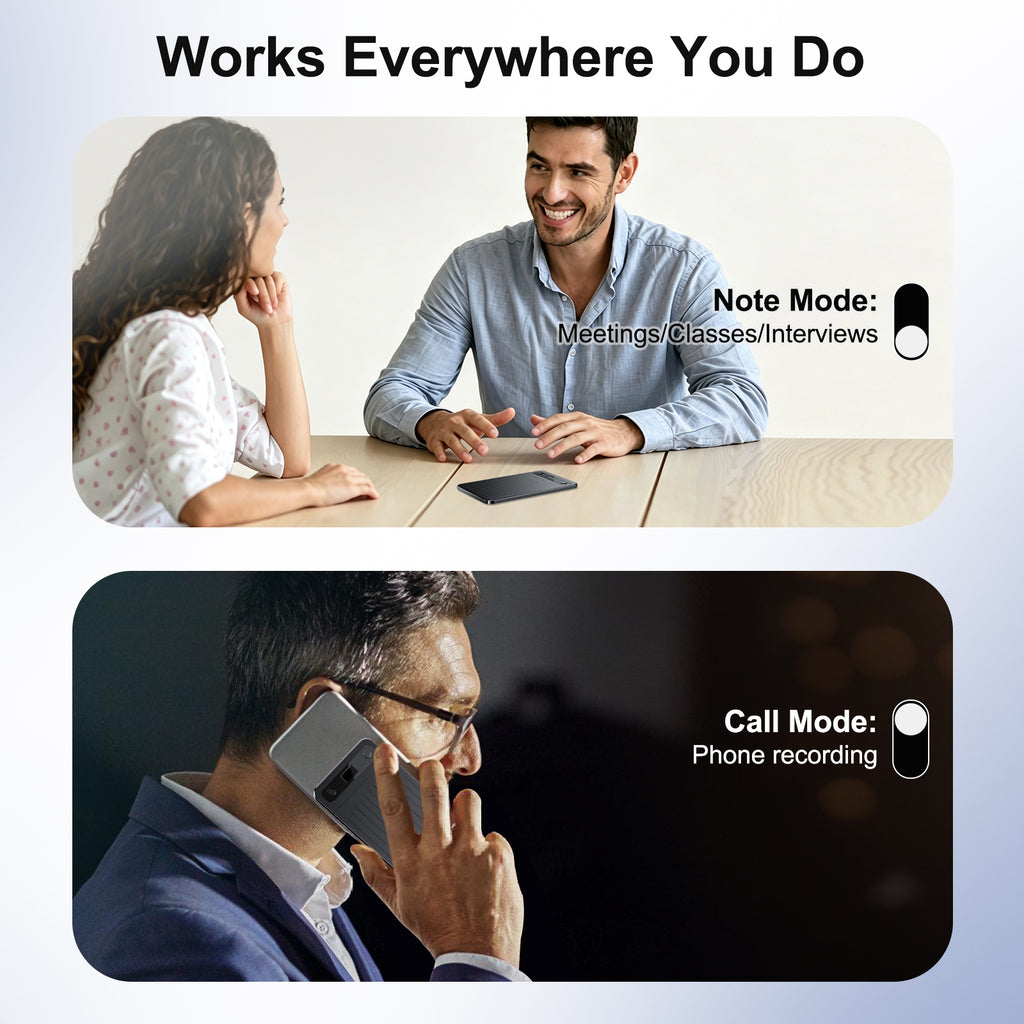 Note Pro AI Voice Recorder, 64GB AI Recorder with Transcription, Real-Time Translate 100 Languages, AI Meeting Minutes & Mind Maps, Magnetic Design, 400mAh Battery