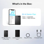 Note Pro AI Voice Recorder, 64GB AI Recorder with Transcription, Real-Time Translate 100 Languages, AI Meeting Minutes & Mind Maps, Magnetic Design, 400mAh Battery